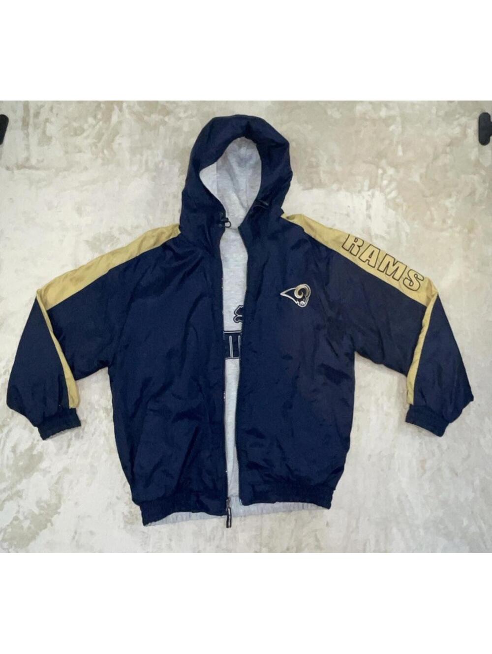 Vintage Puma Jacket Youth L (14/16) Reversible Jacket St. Louis Rams NFL  *Flaw*